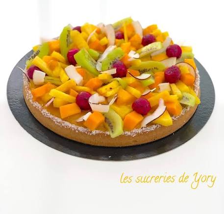 Tarte aux fruits tropicaux